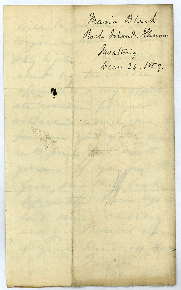 Maria Black to Governor Henry A. Wise