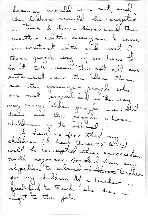 Letter from Eliza E. Fitch, Charlottesville, to Governor Thomas B. Stanley, Richmond. June 26, 1955.
