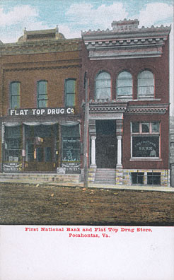 First National Bank and Flat Top Drug Store, Pocahontas, Va.