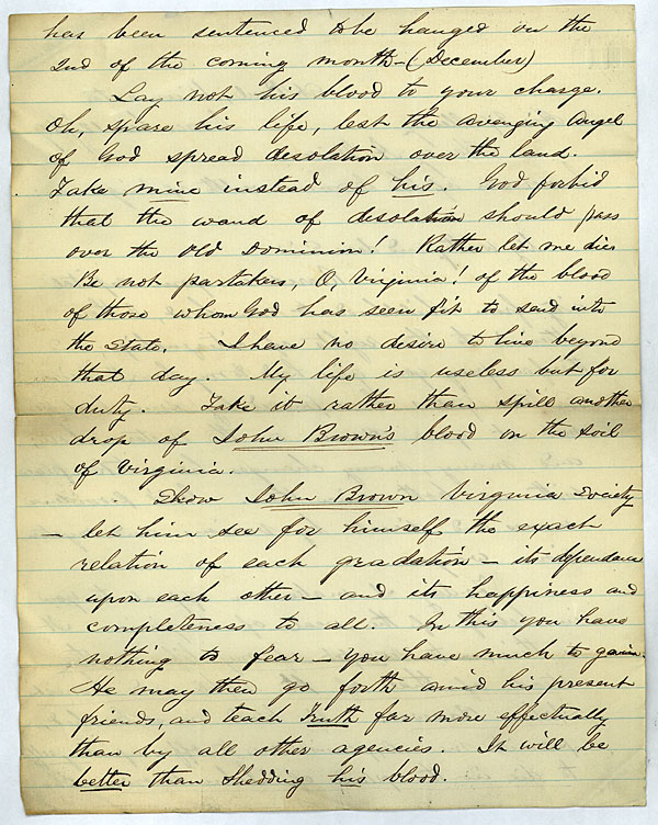 George L. Lumsden to Governor Henry A. Wise