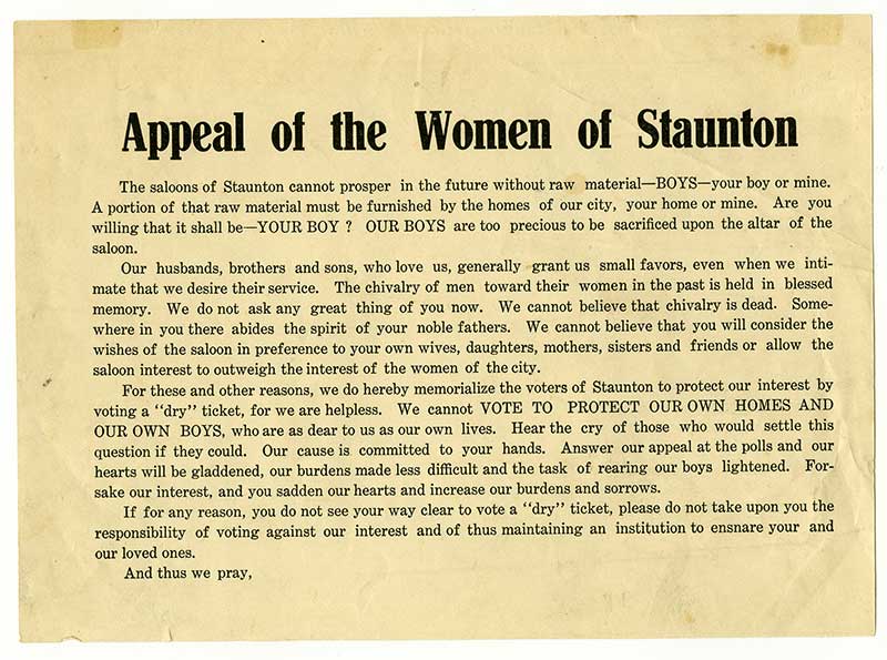 Image of the Appeal of the Women of Staunton
