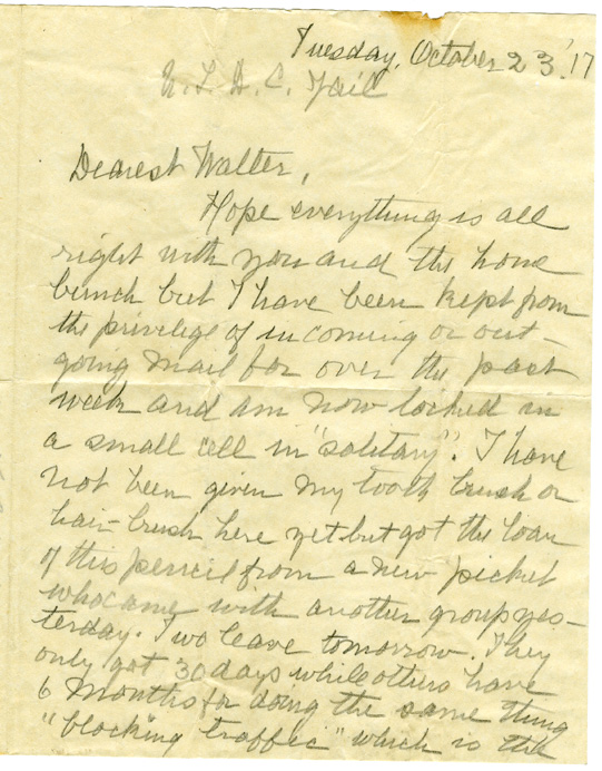 Image of Adams letter page 1
