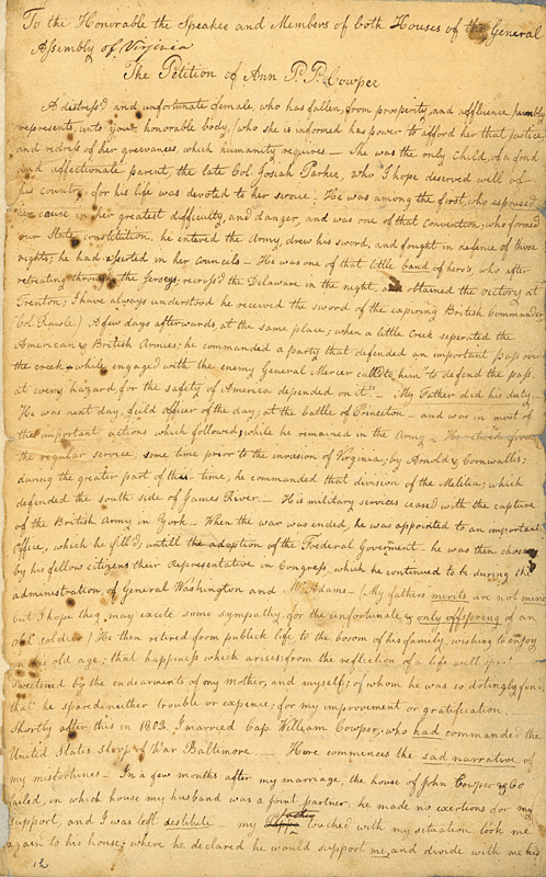 image of petition page 1
