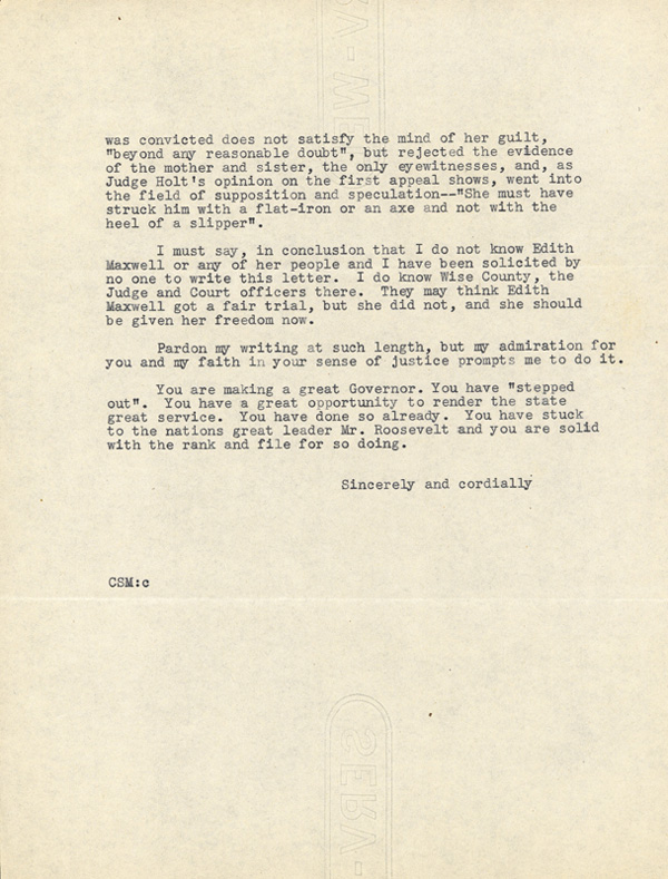 image of letter page 2