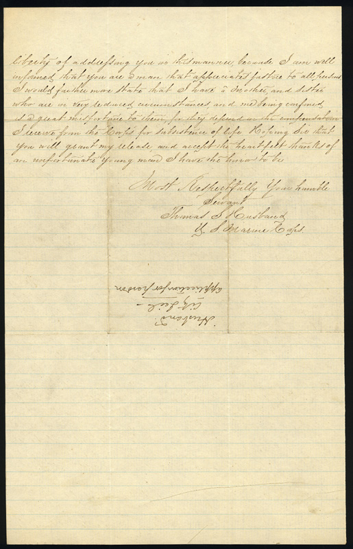 image of letter from Thomas Husband page 2