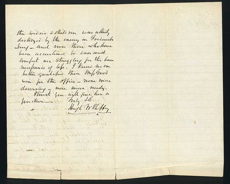 Image of Sheffey letter page 2