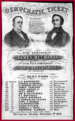 1856 presidential election ticket. 