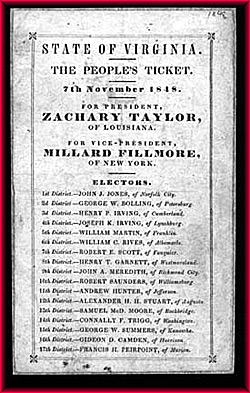 1848 presidential election ticket
