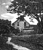 The Lane. J.J. Lankes. 1929. Woodcut.