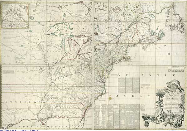 A MAP of the British and French Dominions in North America