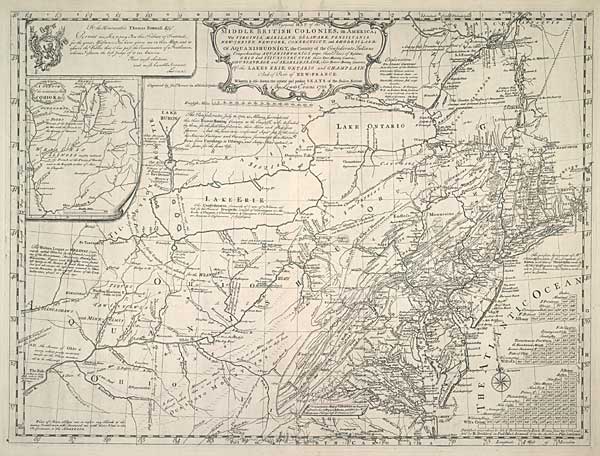 A General MAP of the MIDDLE BRITISH COLONIES in AMERICA.