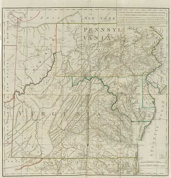 Map Of Pennsylvania Colony. A Map of the country between