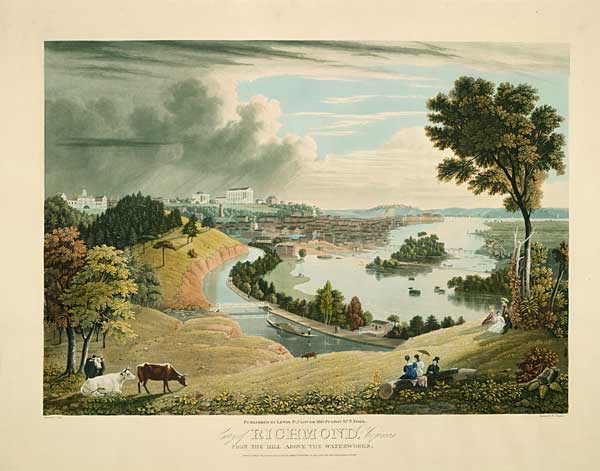 City of RICHMOND, Virginia, FROM THE HILL ABOVE THE WATERWORKS