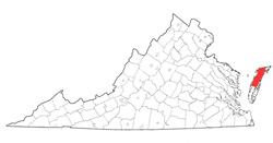 Image depicting location of Accomack County