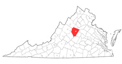 Image depicting location of Albemarle County