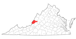 Image depicting location of Alleghany County