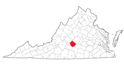 Image depicting location of Appomattox County