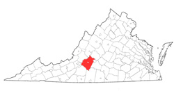 Image depicting location of Bedford County