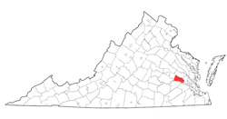 Image depicting location of Charles City County