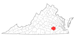 Image depicting location of Dinwiddie County