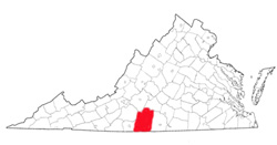 Image depicting location of Pittsylvania County