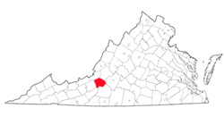 Image depicting location of Roanoke County
