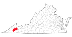 Image depicting location of Russell County