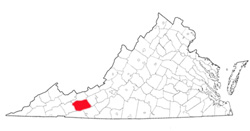 Image depicting location of Wythe County