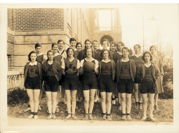 Blackstone College basketball team, including 1932 state champions, ca. 1932. Photographer unknown. [College Archives at Blackstone, Blackstone College (1892-1950)]