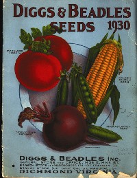 "Diggs & Beadles Seeds Catalog Cover," 1930