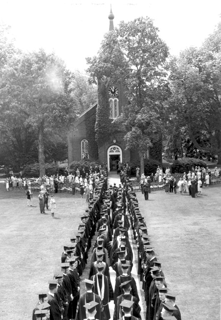 Washington & Lee University Baccalaureate Procession, 1950s