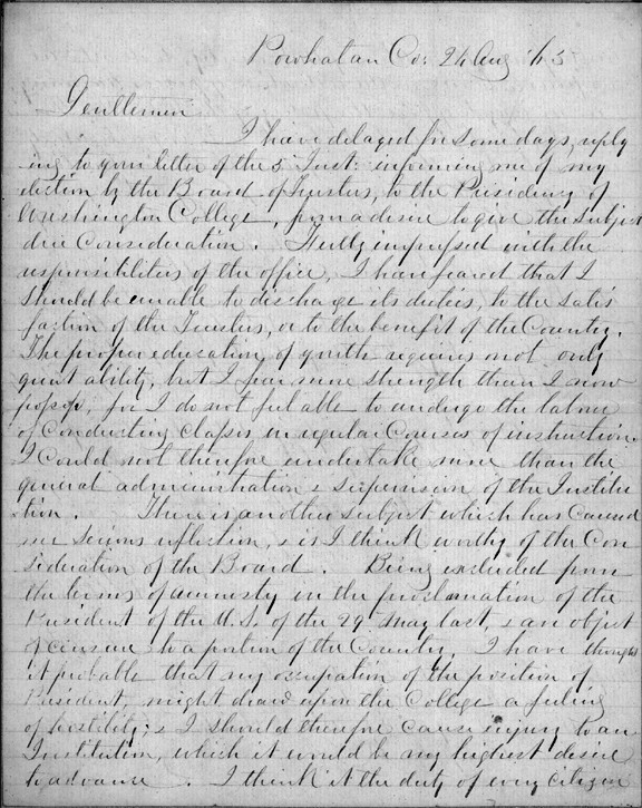 Robert E. Lee Letter, June 17, 1798