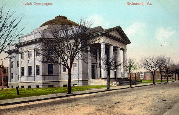 Beth Ahabah Temple, 1100 block of West Franklin Street, Richmond, Virginia, ca. 1920