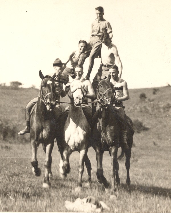 VMI cadets on horseback, circa 1920