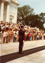 Changing of the guard ceremony at the Tomb of the Unknowns