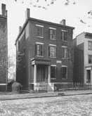 Exterior view of 707 East Franklin Street, Richmond, Virginia, known as the Lee House.  In 1893 the building became the first permanent home of the Virginia Historical Society since being founded in 1831.  Date:1905.