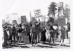 Law students on strike for diversity. Date: 1984-85 Collection: Photograph Collection, Special Collections, University of Virginia Law Library.