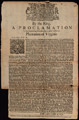 Bacon, Nathaniel, A Proclamation For the Suppressing a Rebellion Lately Raised Within the Plantation of Virginia. Date: 1676 Collection: McGregor Broadside,  Special Collections, University of Virginia.