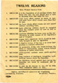 VHS Equal Sufferage League, "Twelve Reasons Why Women Should Vote,". Date: 1748-1981 Collection: Ware family papers, 1748-1981. Section 24. Virginia Historical Society.