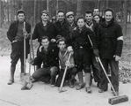 Group of Italian prisoners of war at work policing grounds at Camp Patrick Henry. Date: January 3, 1944 Collection: U.S. Army Signal Corps, Hampton Roads Port of Embarkation. The Library of Virginia, Richmond, VA.<br /><br />Image used for the <a href="/public/archivesmonth/2009/ArchivesMonth2009Bookmark.pdf">Virginia Archives Month 2009 Bookmark</a>.