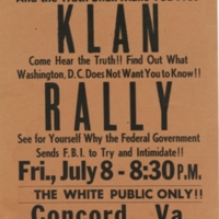 Ku Klux Klan, Broadsides, 1966 and 1967 · Document Bank of Virginia