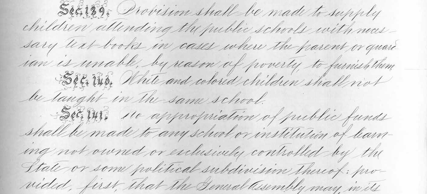Excerpt from Virginia Constitutional Convention (1901–1902), Constitution, 1902. Accession 40664. State government records collection, The Library of Virginia. Accessed online.