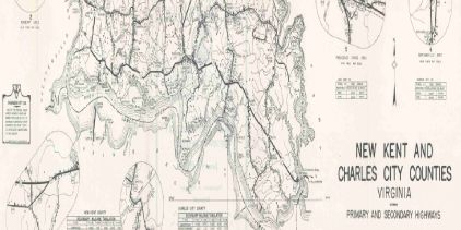 Annotated Map of Bus Routes for George W. Watkins School; Charles C. Green, et al v. New Kent County School Board of Education et al; Civil Case Files, 1938 - 12/31/1998; Records of District Courts of the United States, Record Group 21; National Archives at Philadelphia, Philadelphia, PA. [Online Version, https://www.docsteach.org/documents/document/map2-new-kent-county-bus-routes]