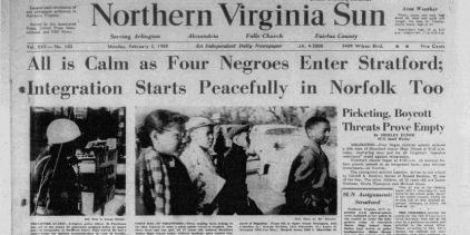 Northern Virginia Sun, 22(103), 2 February 1959. Scans provided by the Center for Local History, Arlington Public Library. Accessed: virginiachronicle.com