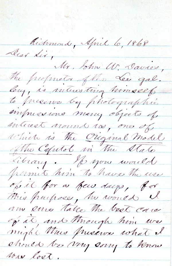 Letter, Thomas H. Ellis to John M. Herndon