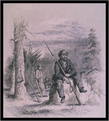 Picket Post, 1863. By Conrad Wise Chapman.