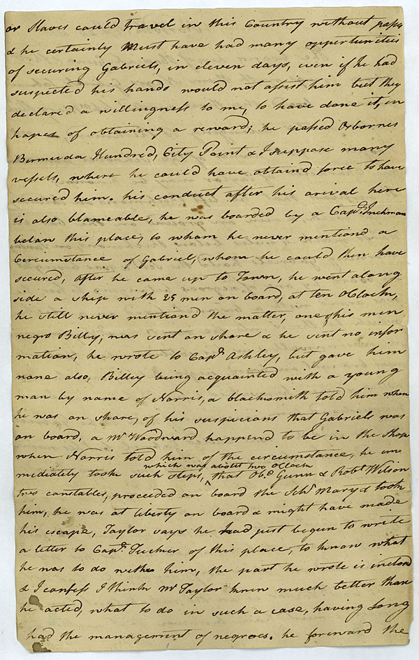 Thomas Newton to Governor James Monroe