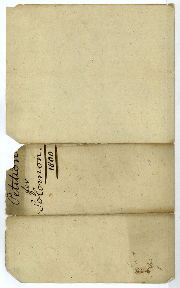 Petition of Solomon to Governor James Monroe