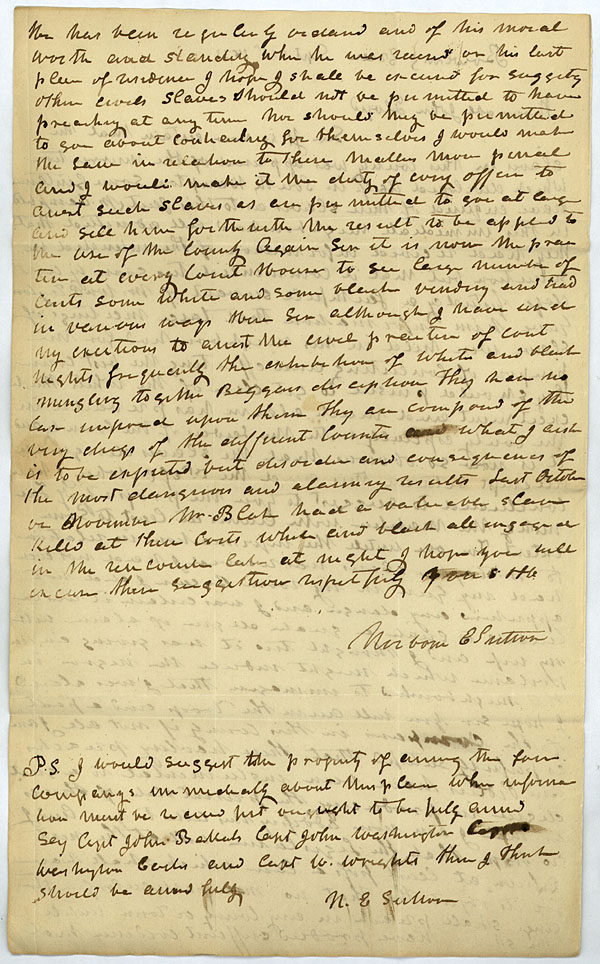Norborne E. Sutton to Governor John Floyd