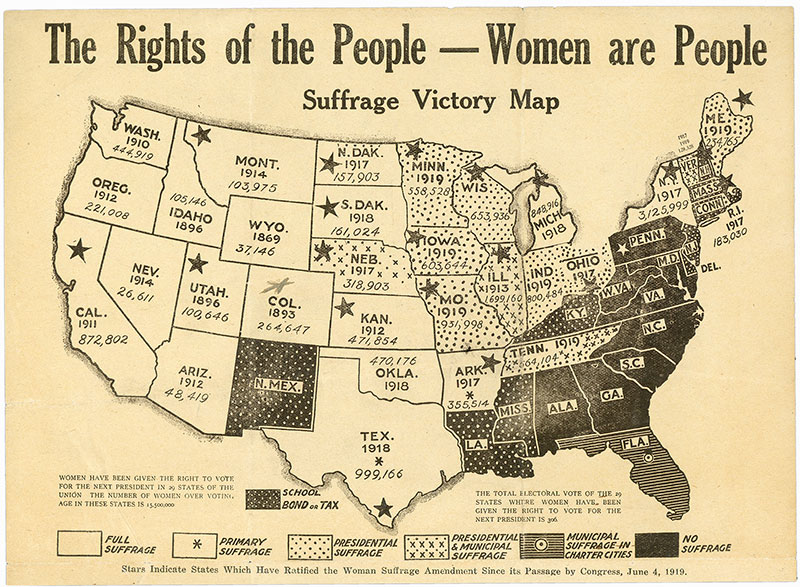 Image of Suffrage Victory Map